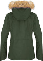 Womens Ski Jacket Waterproof Snowboarding Winter Coat Army Green XL Wantdo