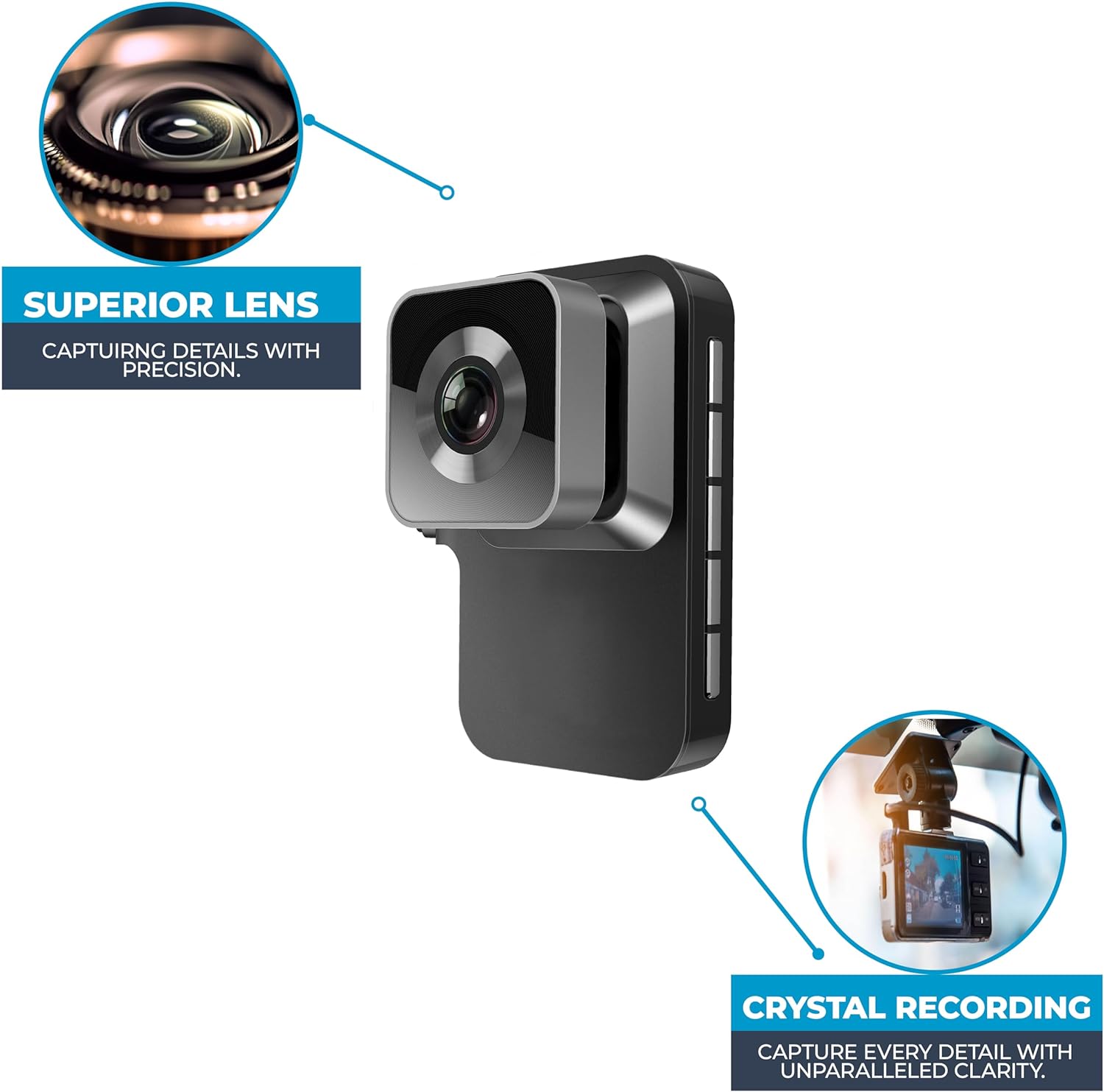 P1 Autocare DASHCAM Super HD - 170-degree angle- HDR 3.0 inch LCD display