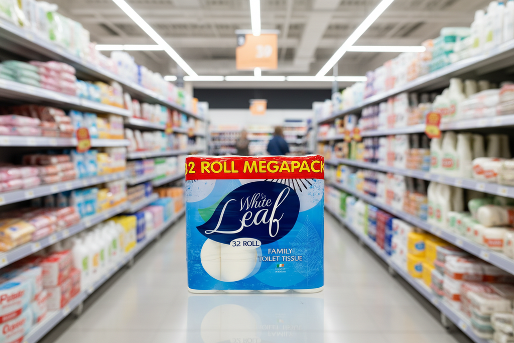 2 x White Leaf Family 32 Roll Pack
