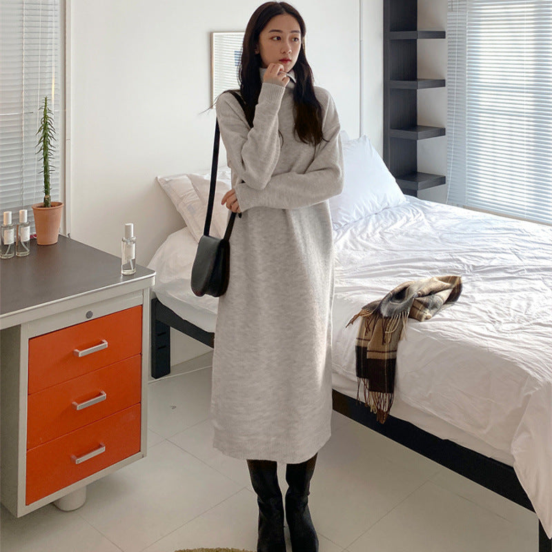Women's Autumn Dress Worn Under A Coat