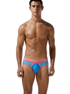 Men’s Spliced Lines Briefs in Ombre