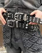 Studded Hip-Hop Punk Belt