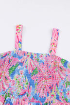 Smocked Square Neck Wide Leg Jumpsuit Women UK