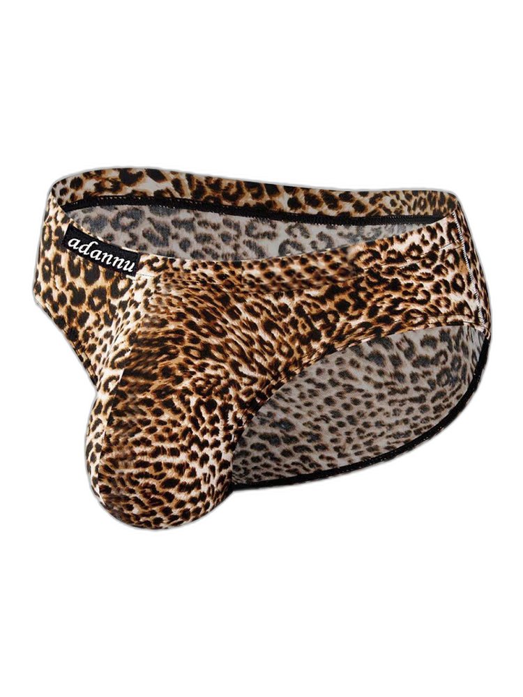 Men’s Sexy Leopard Print Pouch Briefs
