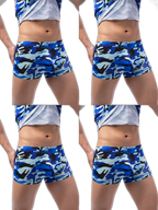 4-pack Men's Low-rise U-pouch Camouflage Boxer Briefs