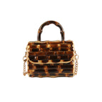 Handmade Woven Straw Chain Shoulder Bag - Pastoral Style Crossbody Purse for Women