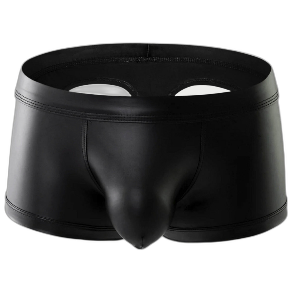 Open-Back Leather Boxer Briefs