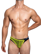 2 Pack Men's Low Waist Sexy Mesh Breathable Sports Transparent Briefs