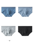 4 Pack Men's Large Pouch Separation Ice Silk Briefs