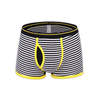 Men's Striped Cotton Sports Boxer Briefs