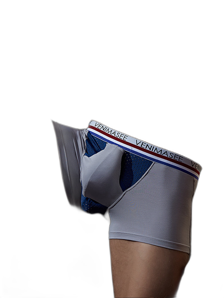 3 Pack Men's Breathable Divided Double Pouch Boxer Briefs