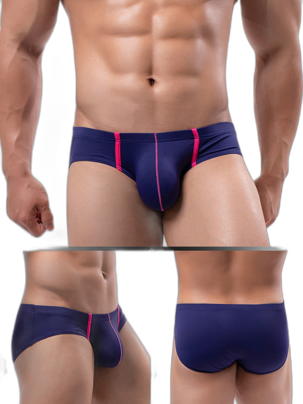 4 Pack Men’s Low-rise Breathable Mesh Briefs