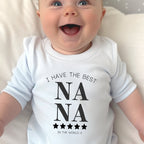 Personalised I Have the Best Nana Babygrow | Name Vest or Bib UK