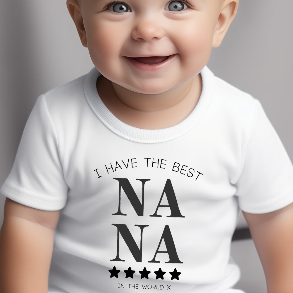 Personalised I Have the Best Nana Babygrow | Name Vest or Bib UK