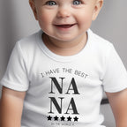 Personalised I Have the Best Nana Babygrow | Name Vest or Bib UK