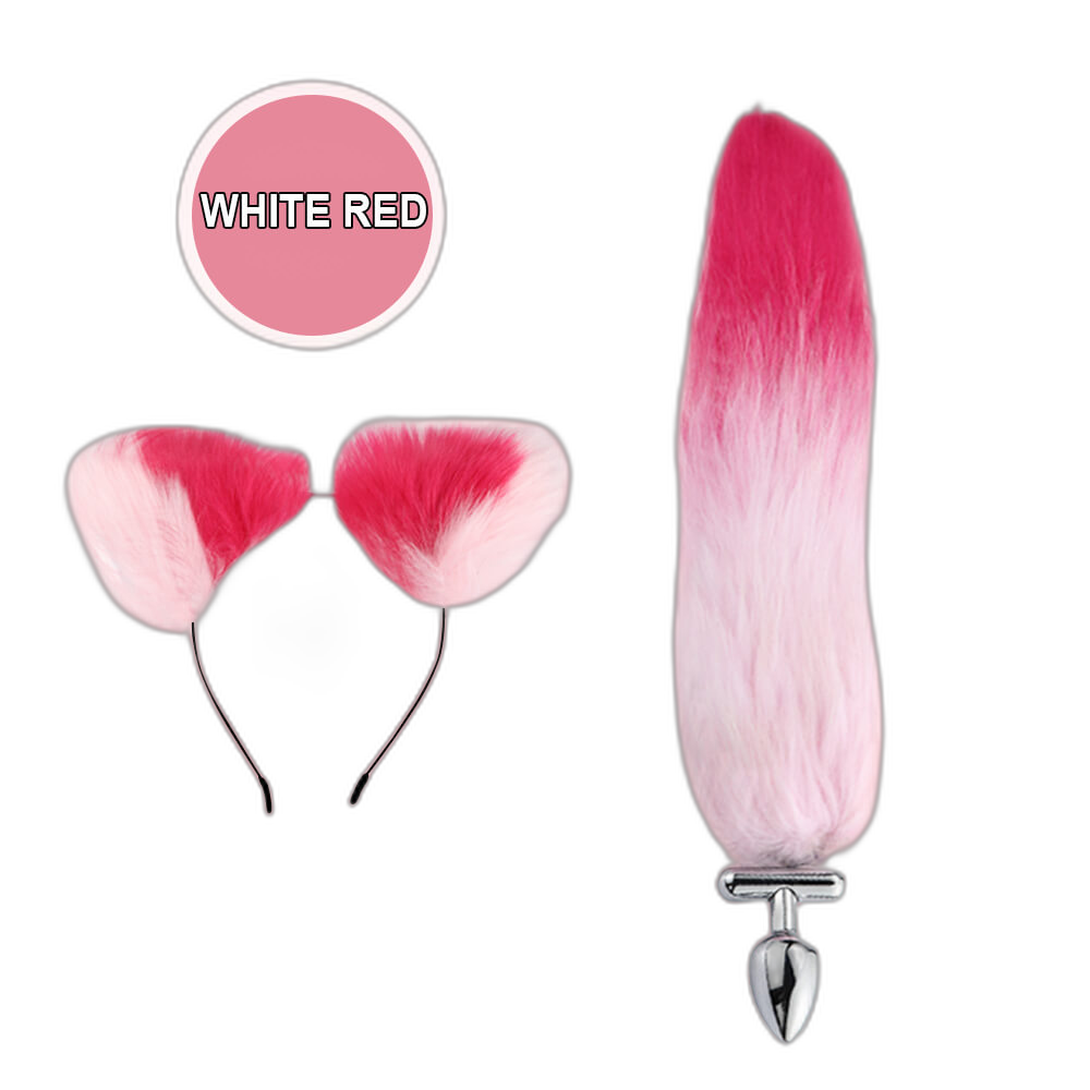 Finnick - 15 Inch Fox Tail Metal Butt Plug - Anal Sex Toy - 2 Colors