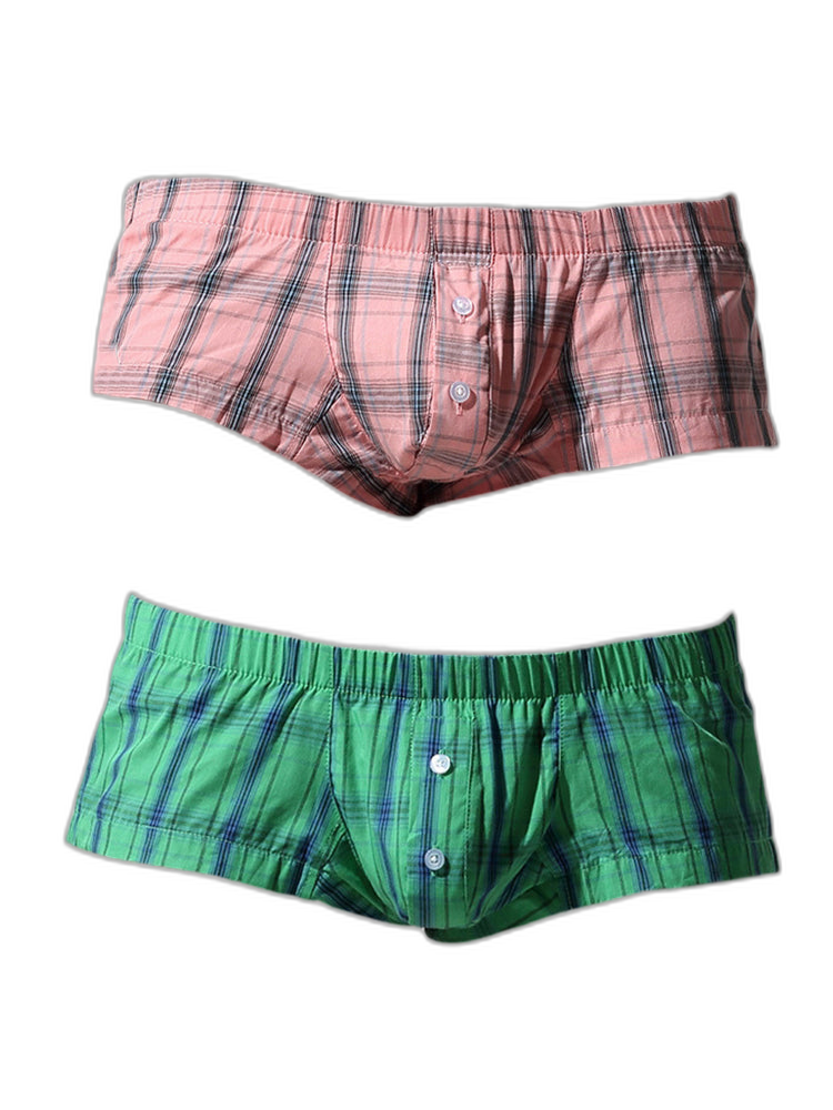 2 Pack Men's Soft Cotton Day-Long Comfort Shape-Retaining Fabric Boxers Shorts