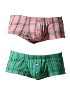 2 Pack Men's Soft Cotton Day-Long Comfort Shape-Retaining Fabric Boxers Shorts