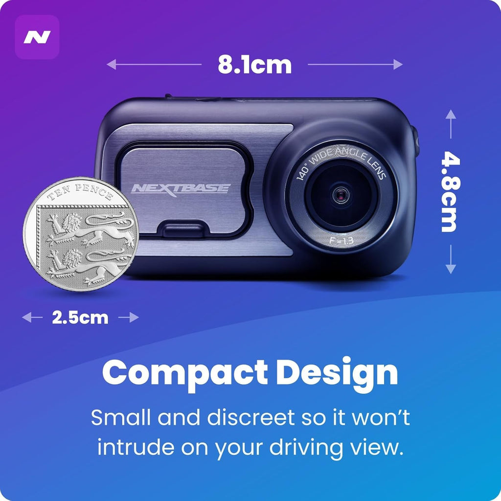 422GW 2K Dash Cam Front Camera with GPS, WiFi & Hardwire Kit (64GB Included)