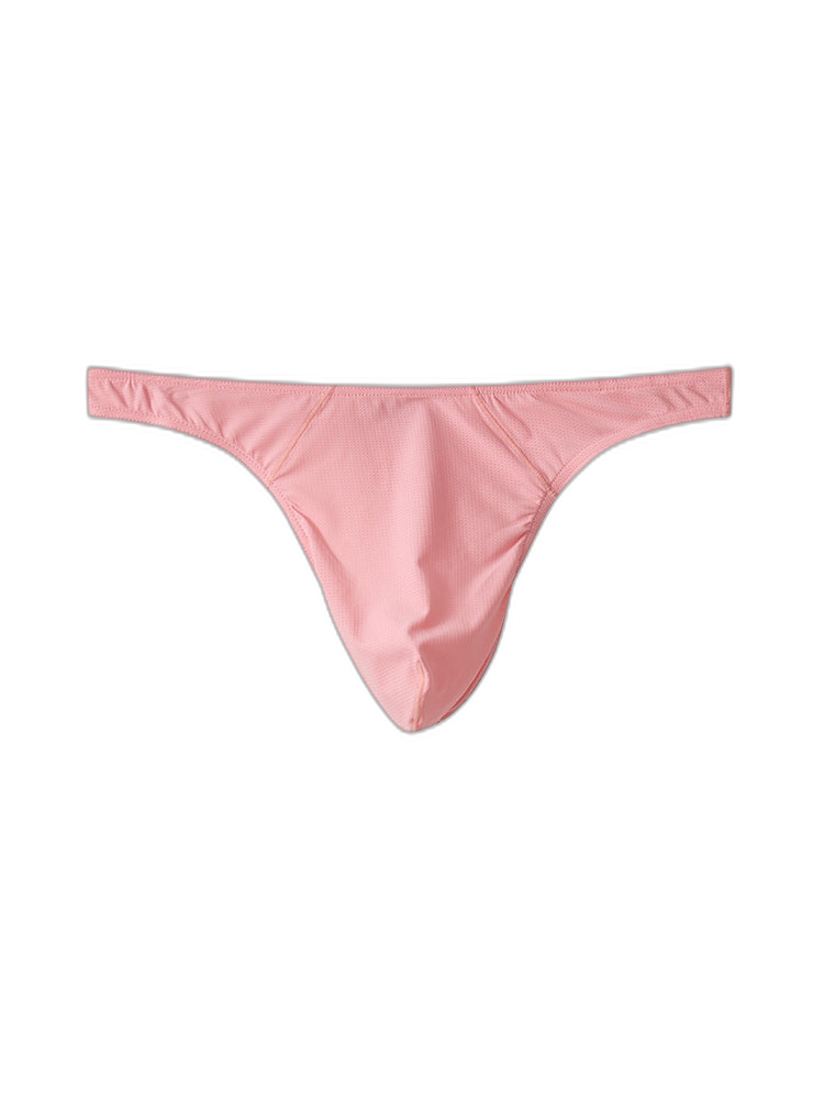 3 Pack Men's Low-Rise Performance Thong - Breathable Mesh & Smooth Fabric