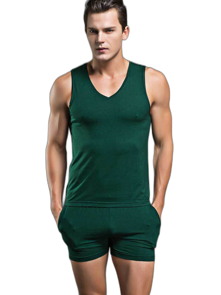Solid Color Modal Home Boxers for Men