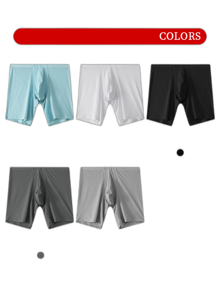 2 Pack Men's Mesh Transparent Sports Fitness Loose Boxer Briefs