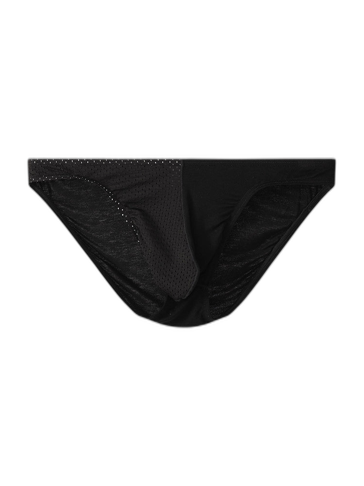 3 Pack Men's Mesh Sexy Low Waist Big Pouch Briefs