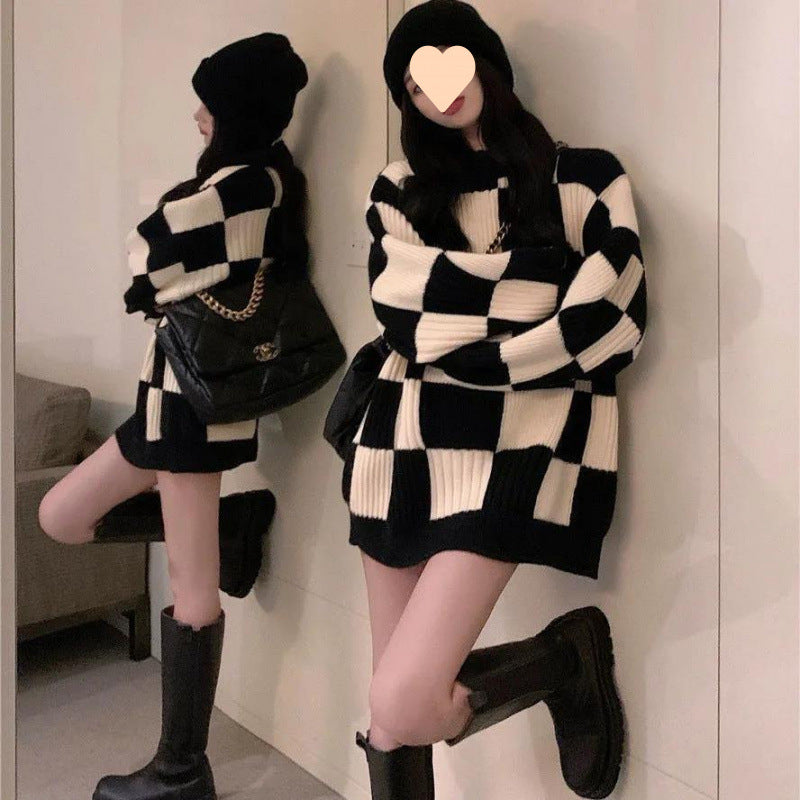 Women's Plus-Size Winter Knitted Sweater