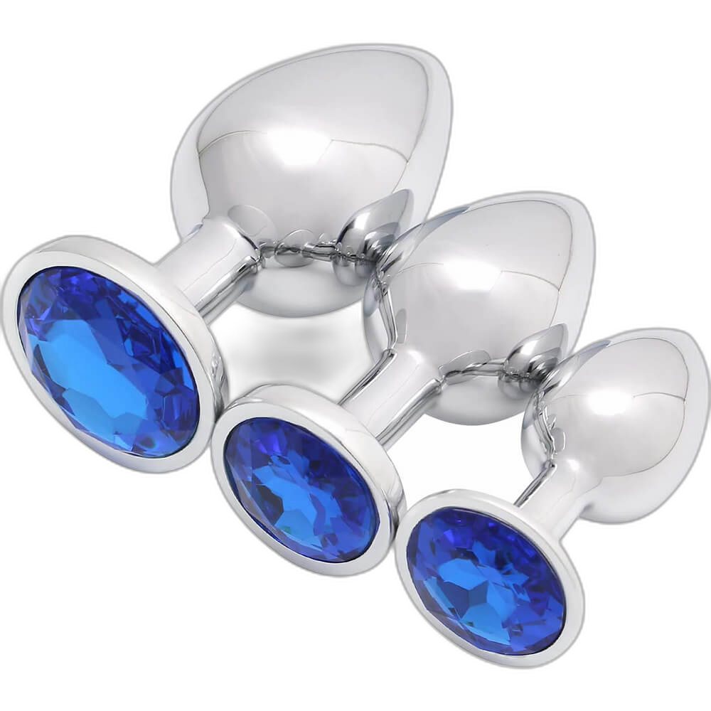 Jeweled Metal Butt Plug Set
