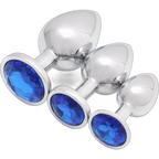 Jeweled Metal Butt Plug Set