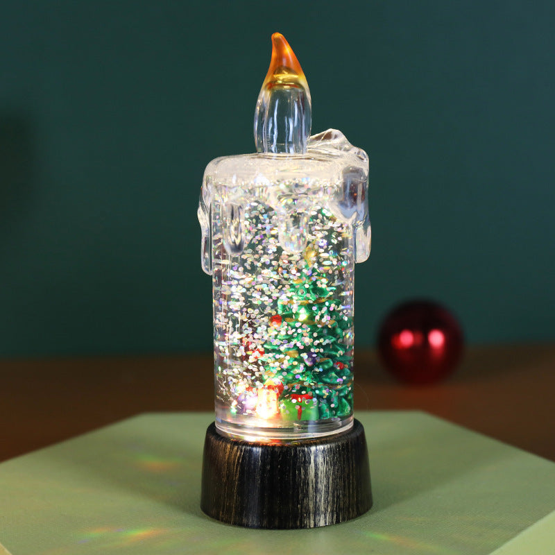 Christmas Decorations Candle Light Scene Layout