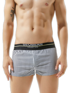Mens 100% Cotton Striped Loose Home Boxer Shorts