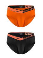 2 Pack Men's Stylish V-Shaped Waistband Briefs