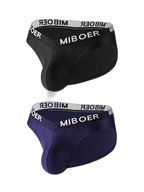 2 Pack Men's U-Pouch V-Front Low-Rise Briefs