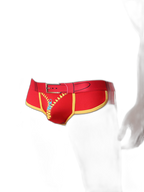 Zipper Belt Printed Cotton Pouch Briefs