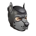Mr S Leather Neoprene K9 Puppy Hood | Black/Grey