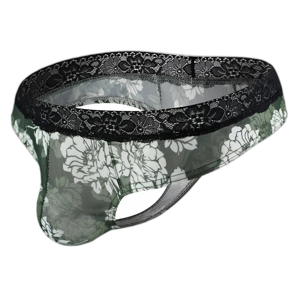 Floral Fantasy Lace Men's Thong