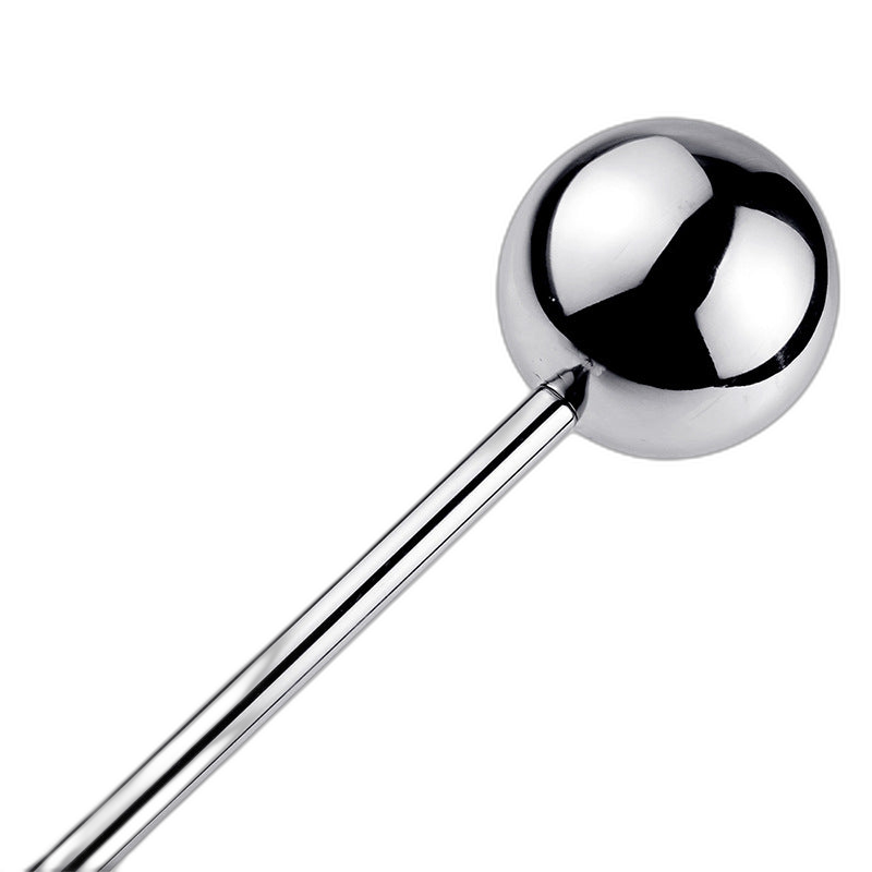Beaded Stainless Steel Dildo – Straight Metal Rod