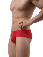 3 Pack Men's Cotton Solid U-Shaped Pouch Briefs