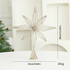 Eight Awn Star Champagne Christmas Decoration Ornaments