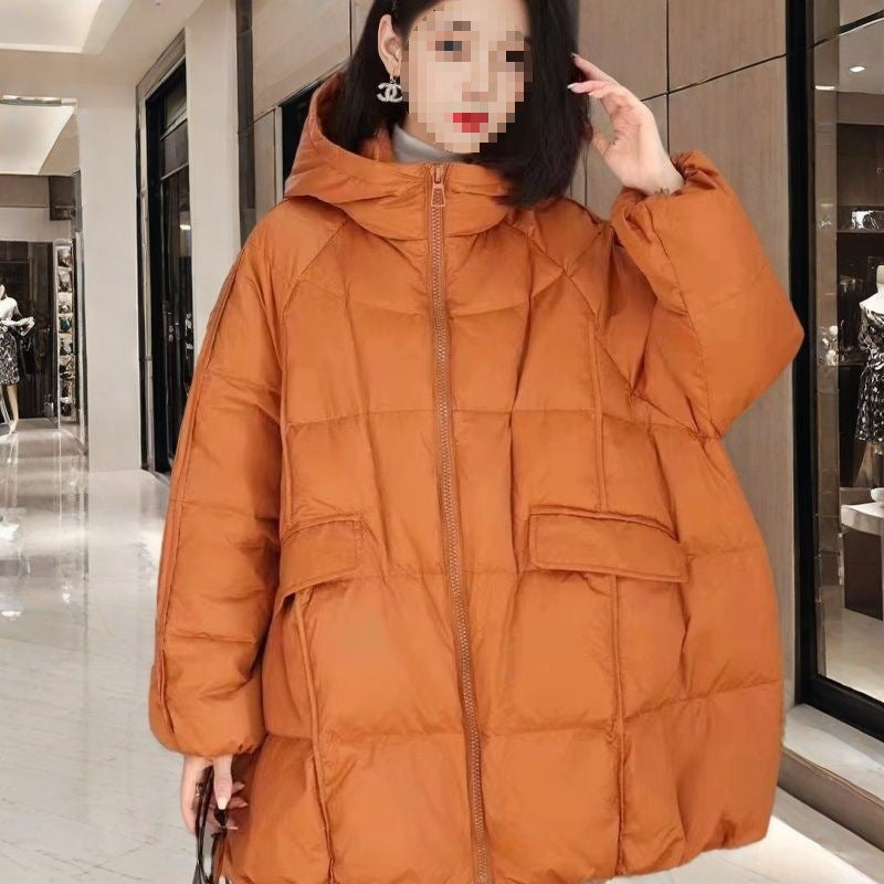 Plus-size Down Jacket In Anhui Red Casual Fashionable Extra-thick And Super Warm