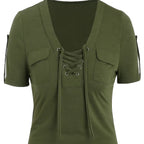 Fashionable Casual Women's Short-sleeve Top