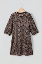 Women's Crab-patterned Printed Long-sleeve V-neck Dress