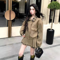 Women's Winter Preppy-Style Woolen Skirt