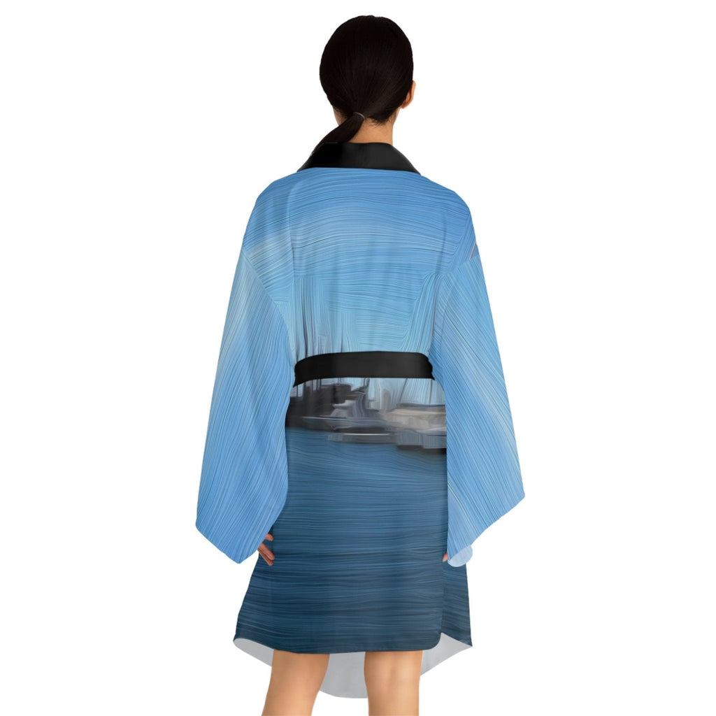 The Sleeping Yachts (at Morning) - Womens Kimono Robe