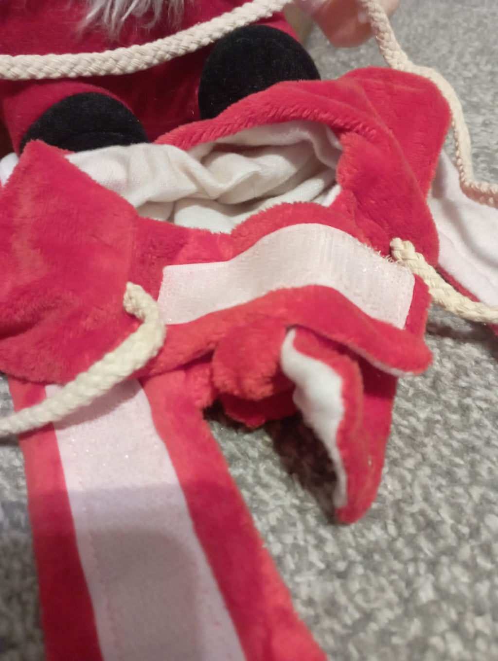 CAT FUN CHRISTMAS SANTA HAT with strap