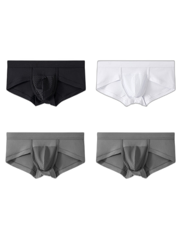4 Pack Men’s U Convex Mesh Pouch Briefs