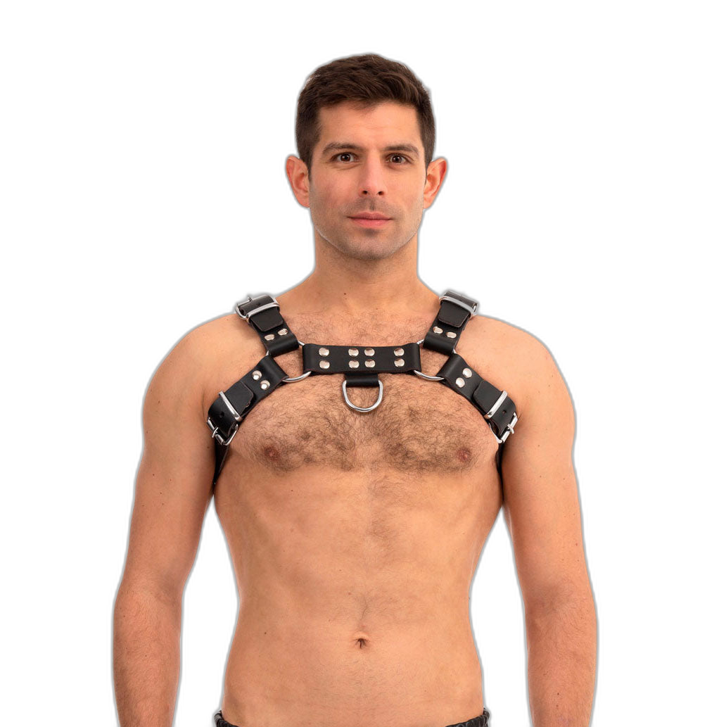 Prowler RED Leather Butch Harness Black