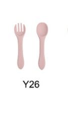 Baby Feeding Set - Silicone Spoon & Fork, Food-Grade BPA-Free