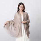 Artistic Sunscreen Solid Color Cotton And Linen Scarf